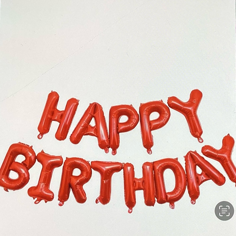 Red 'Happy Birthday' Balloon Set